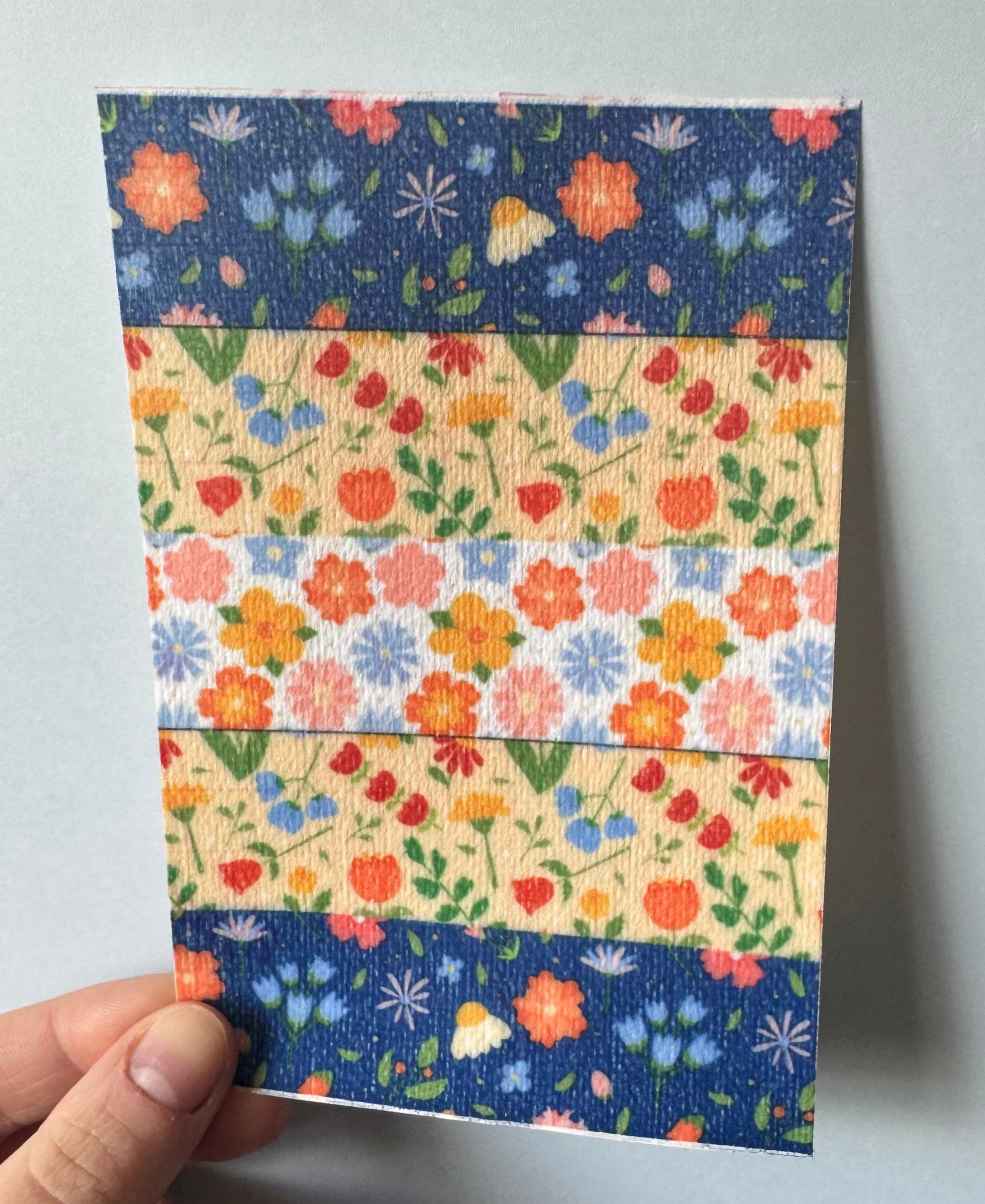 Mixed Blue And Orange Garden Flowers Tubie Tape