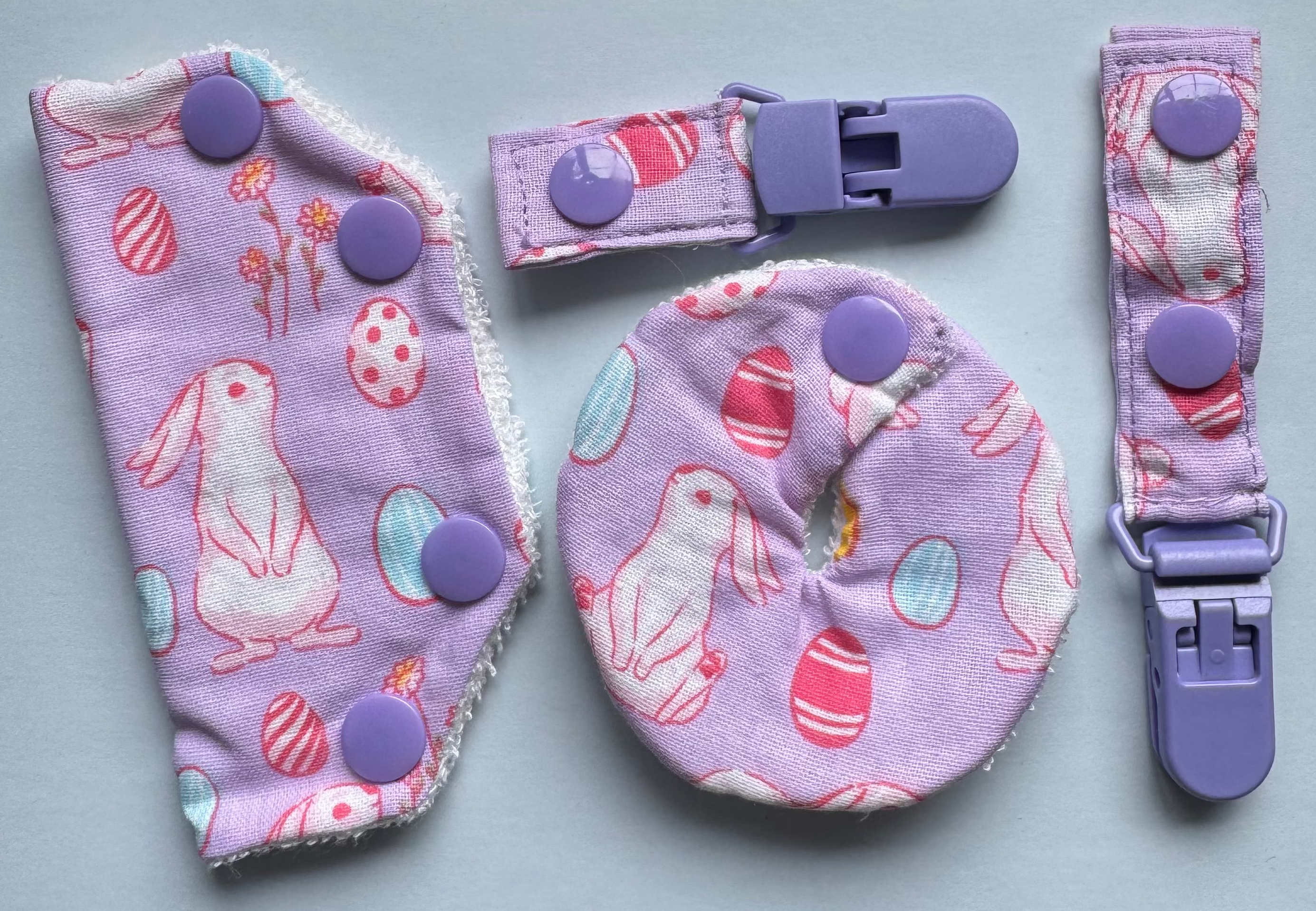 Purple Easter Bunnies Tubie Accessories