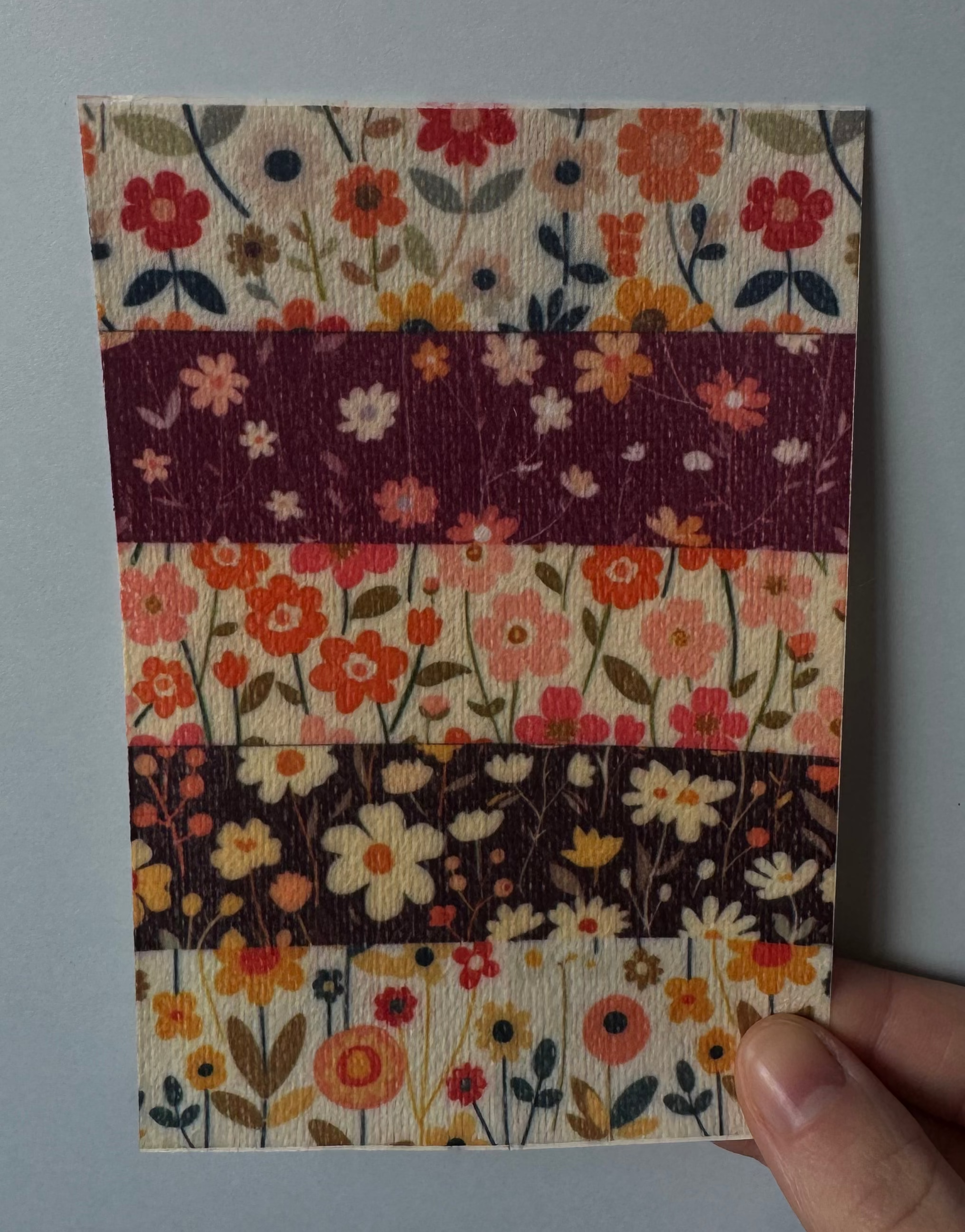 Mixed Brown And Orange Flowers Tubie Tape
