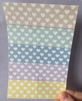 Mixed Coloured White Hearts Tubie Tape