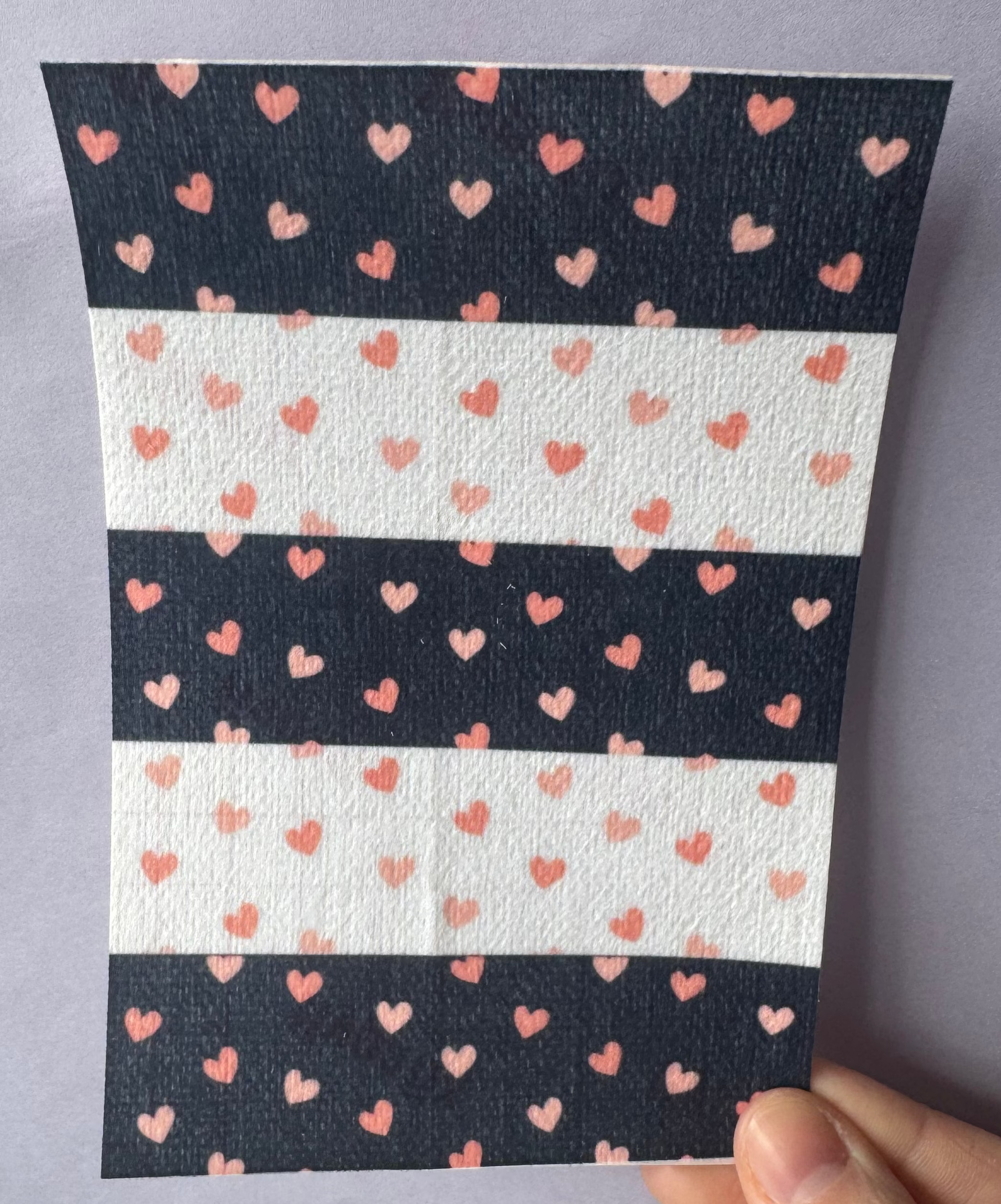 Pink And Black Hearts Tubie Tape