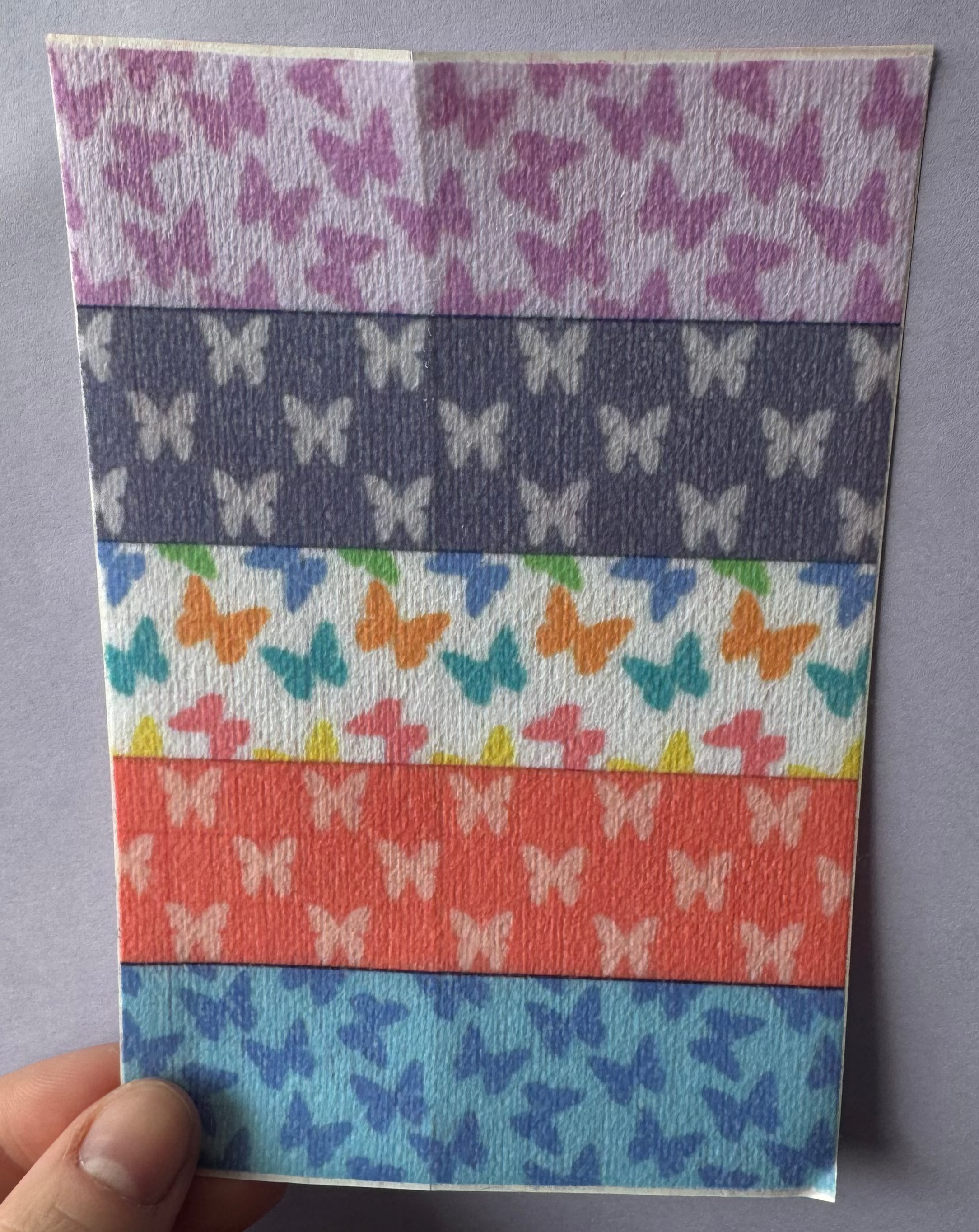 Mixed Coloured Butterflies Tubie Tape