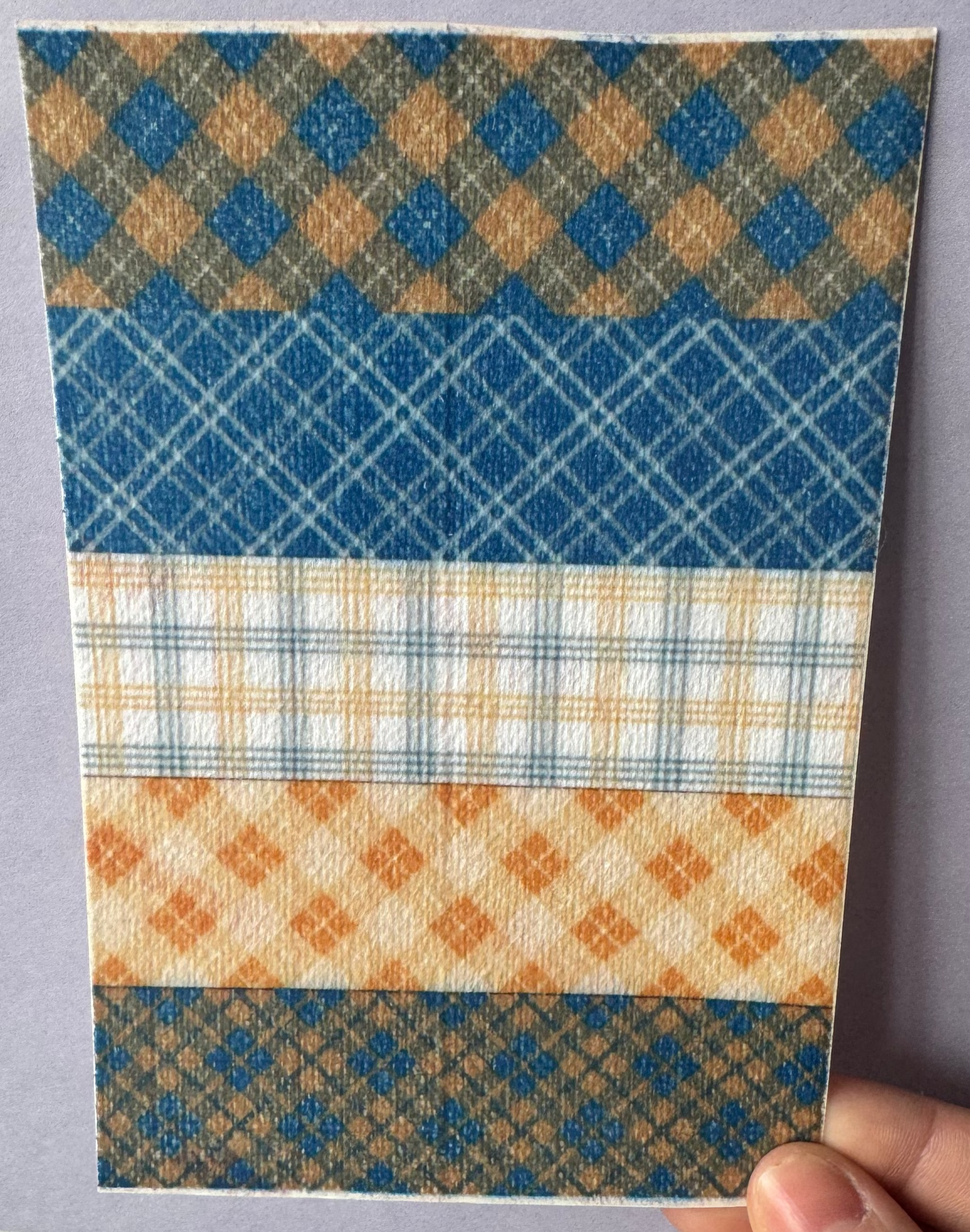 Blue And Orange Plaid Tubie Tape