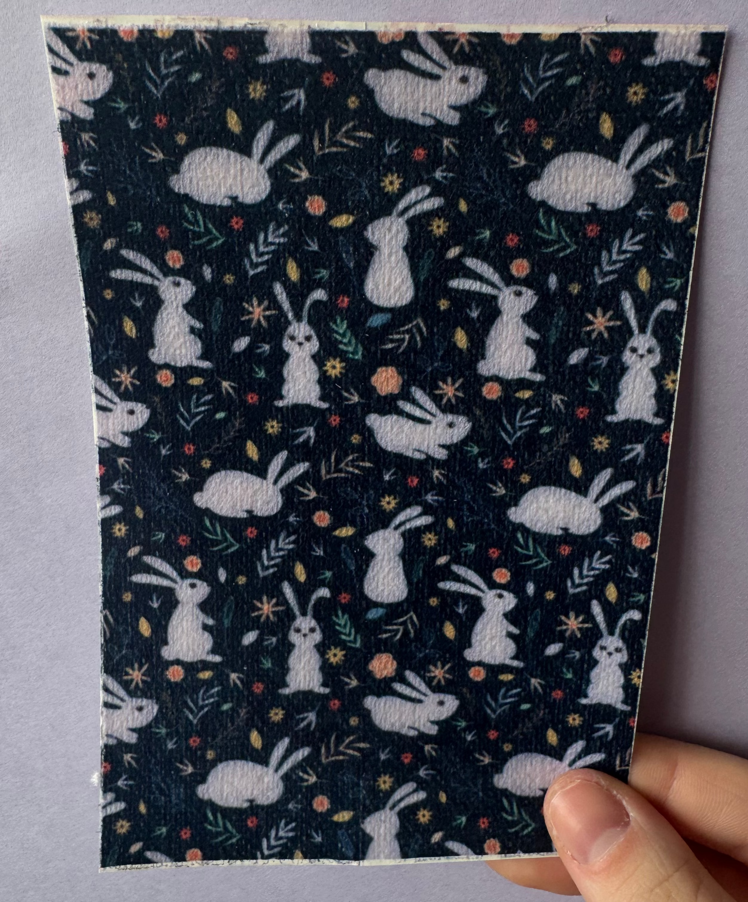 Black Floral Rabbits Tubie Tape