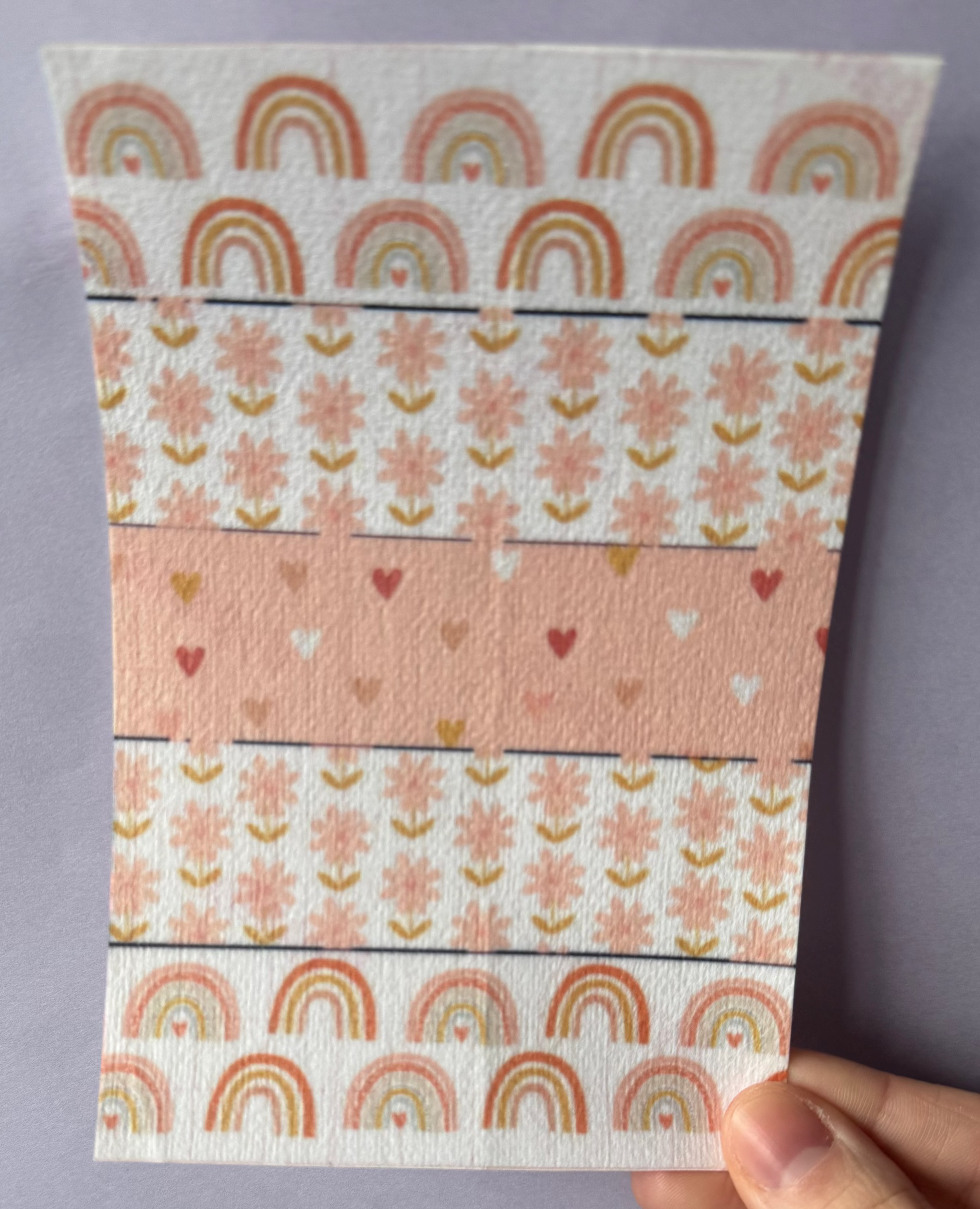 Mixed Pink Hearts And Rainbows Tubie Tape
