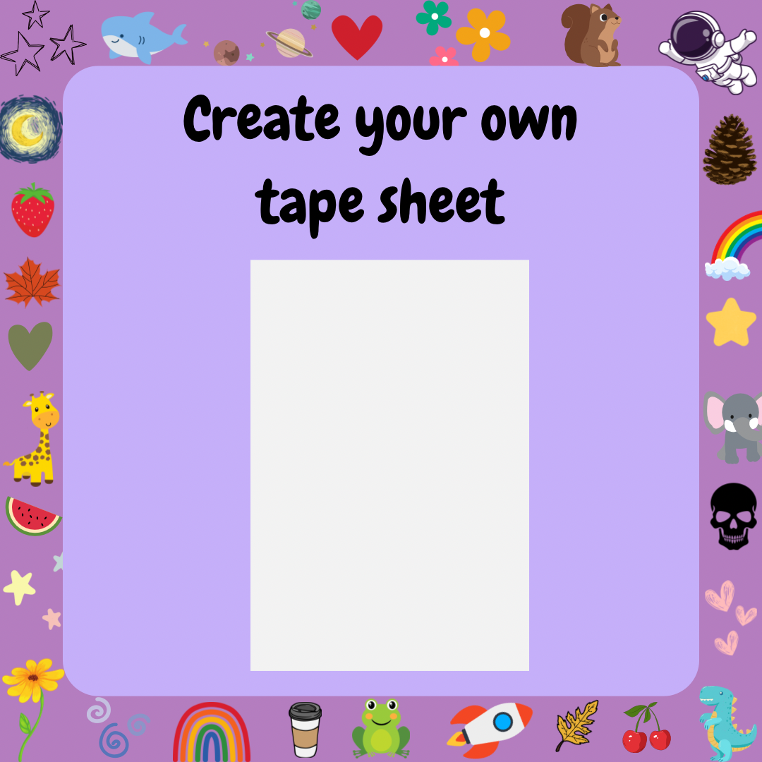 Custom Tubie Tape Full Sheet