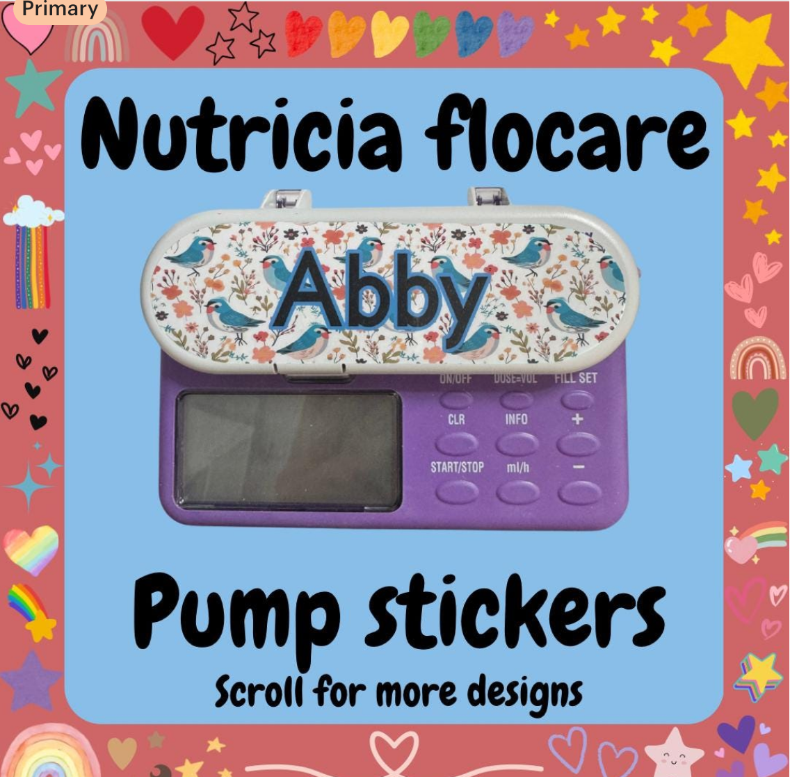 Nutricia Flocare (old nutricia pump) Pump Stickers