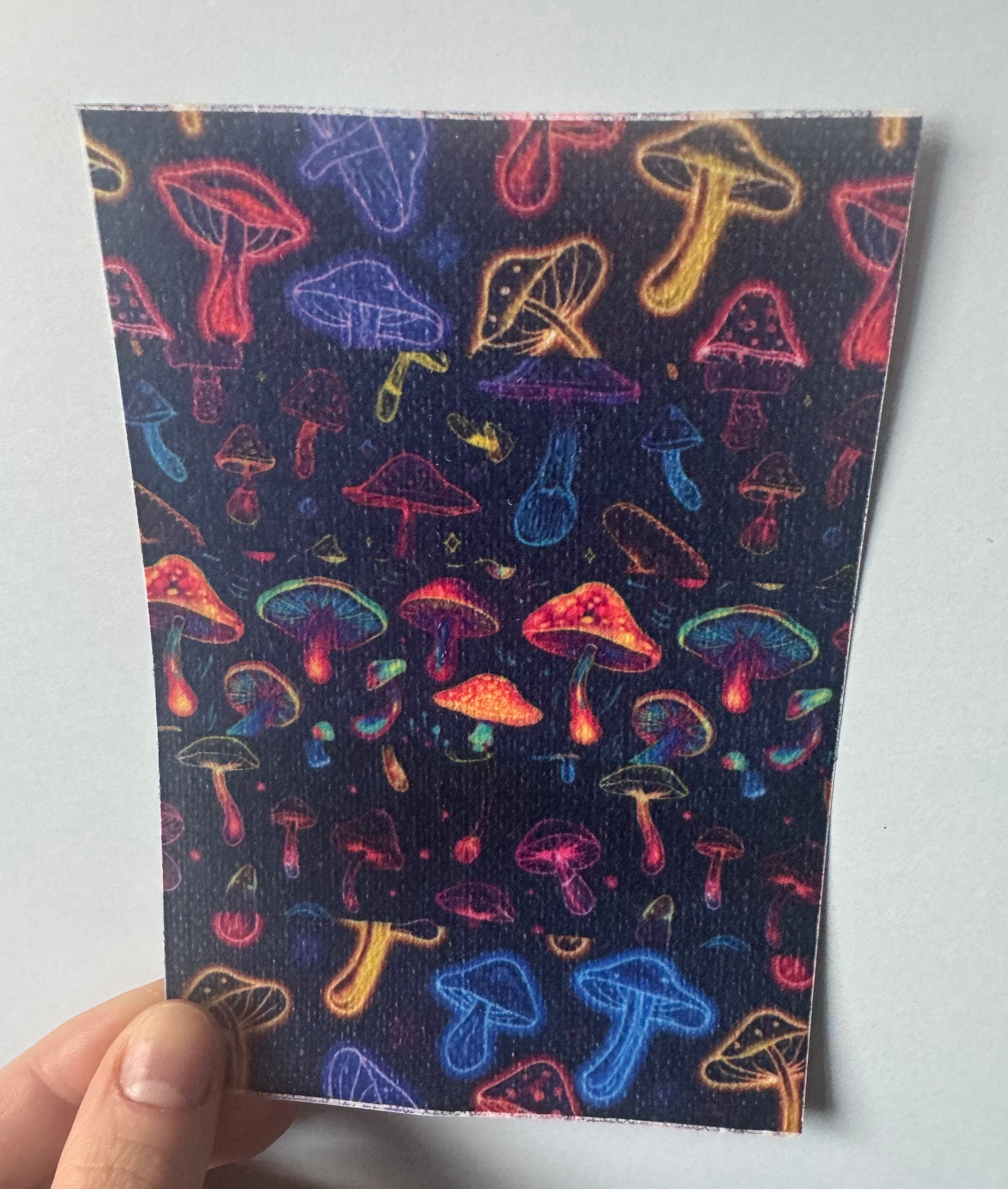 Black And Rainbow Mushrooms Mixed Sheet Tubie Tape