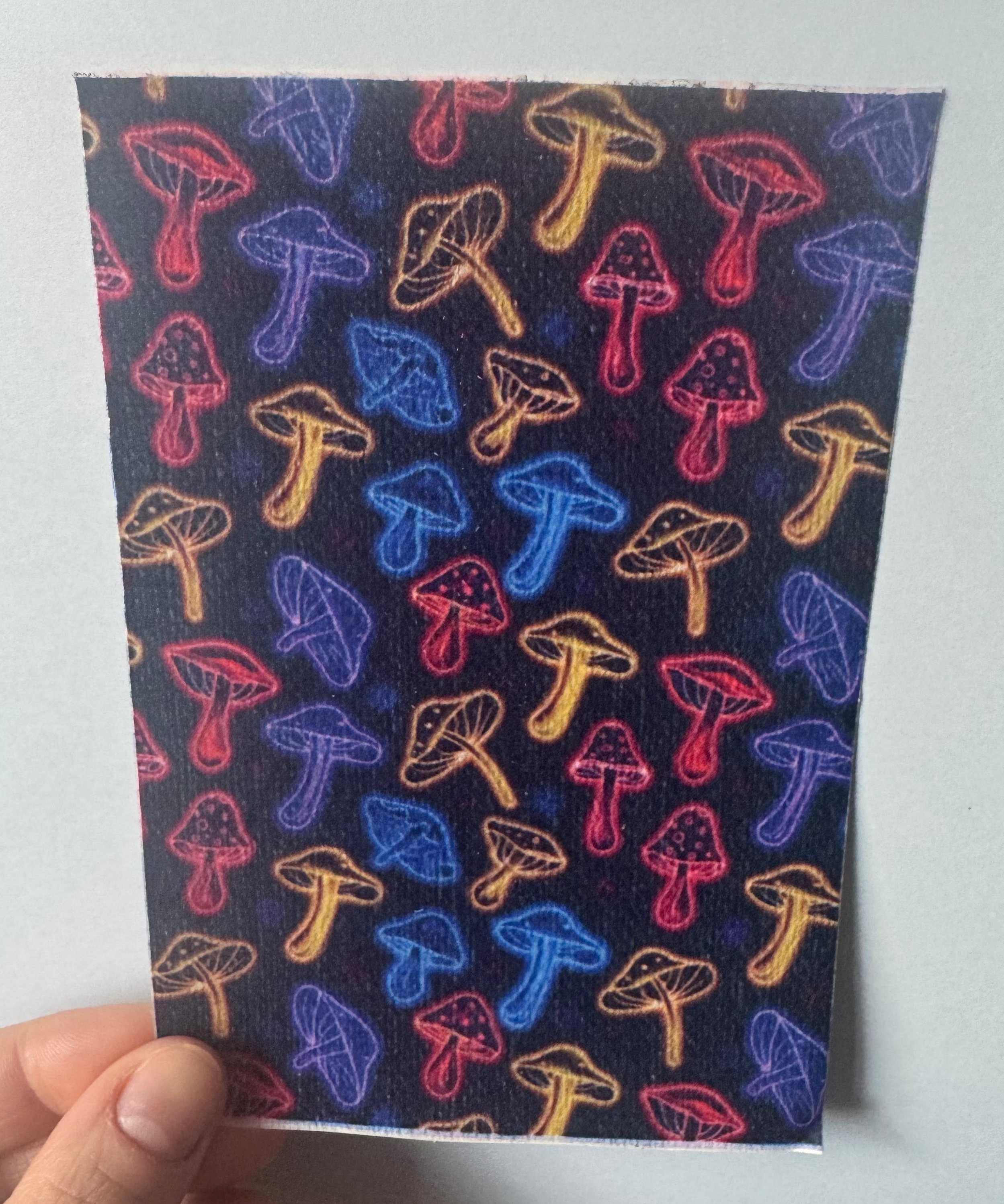 Black And Rainbow Mushrooms Full Sheet Tubie Tape